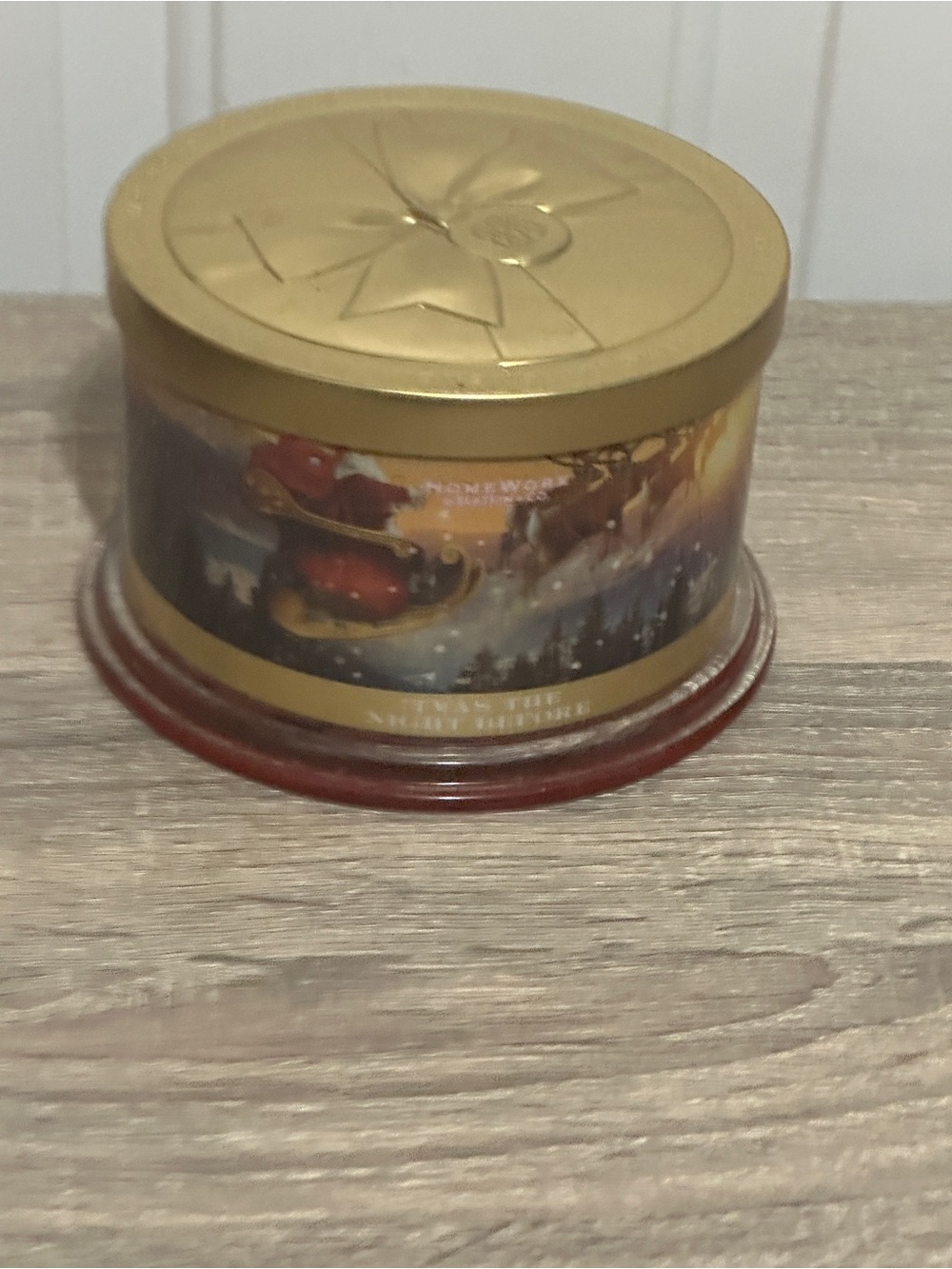 HomeWorx by Harry Slatkin Twas The Night Before Candle 18 oz 4 Wick Used Once